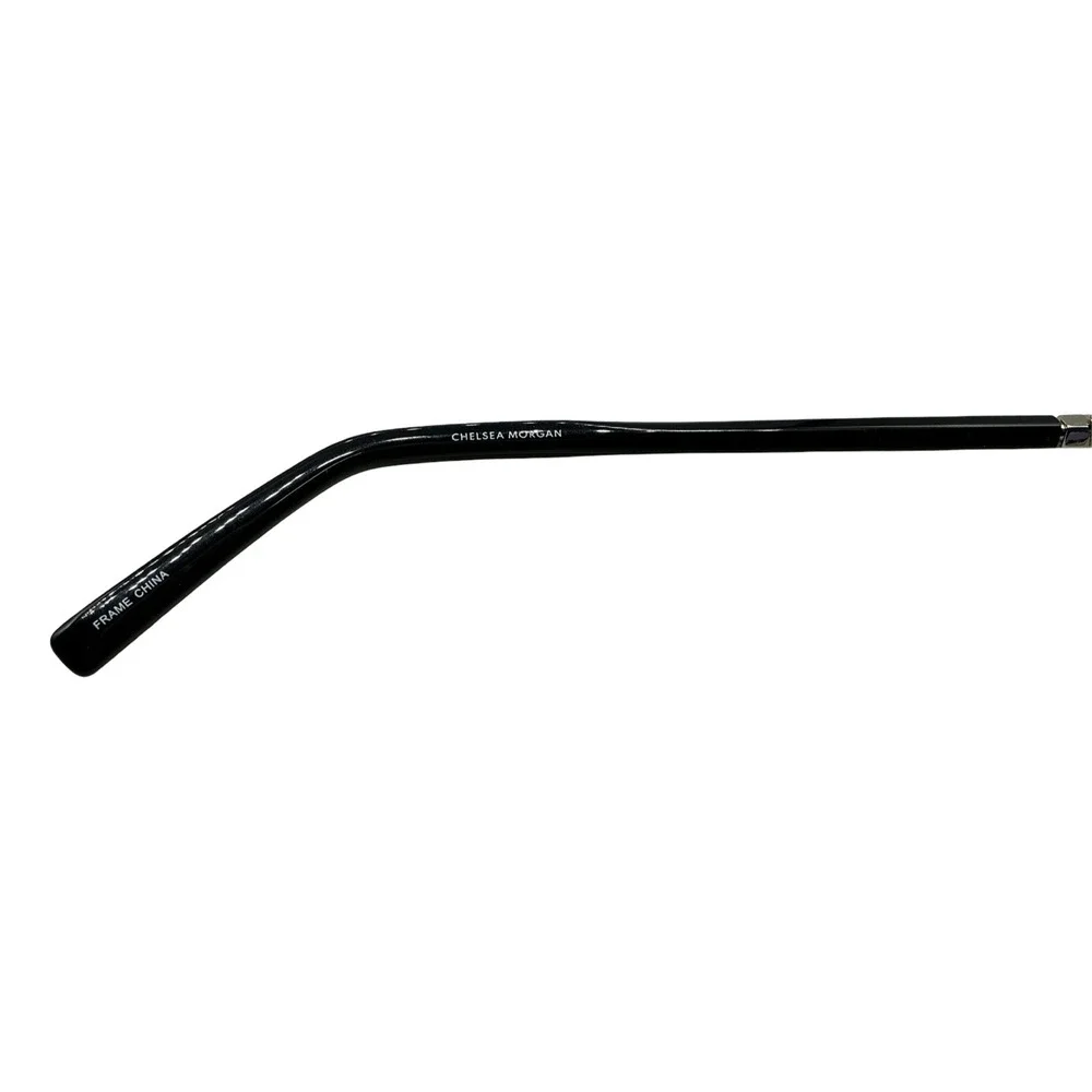 Chelsea Morgan CM 20210 BK/G Eyeglasses Frames Black Gold Cat Eye 59-16-145